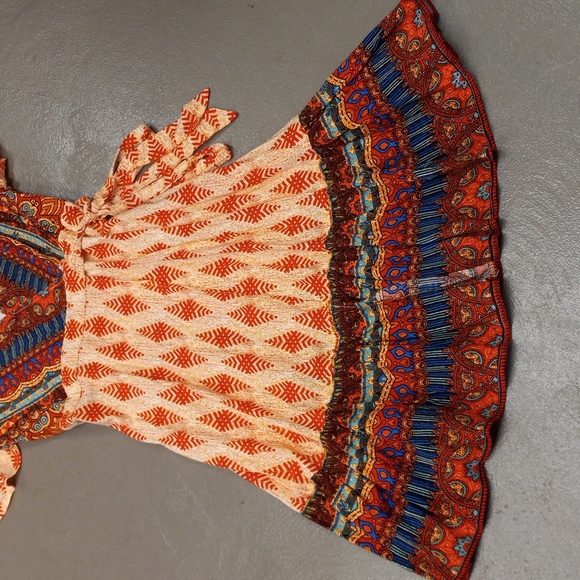 Super Cute Boho V Neck Wrap Dress - Picture 3 of 11